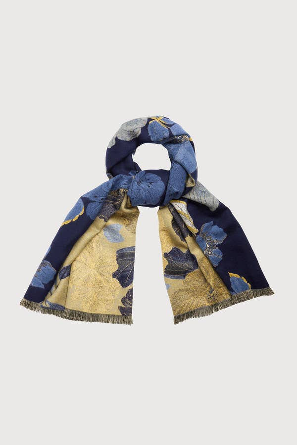 SAACHI - Gilded Floral Reversible Scarf