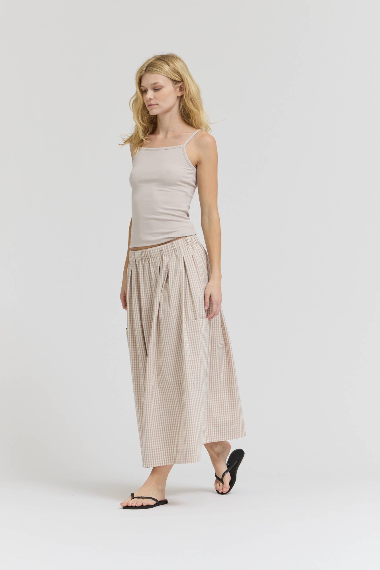 Grade & Gather - 50902RG - PLEAT WAIST GIGNHAM SKIRT