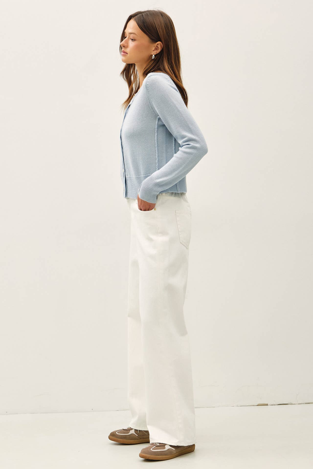 Be Cool -  WOOL BLENDED CLASSIC CUT BUTTON UP CARDIGAN