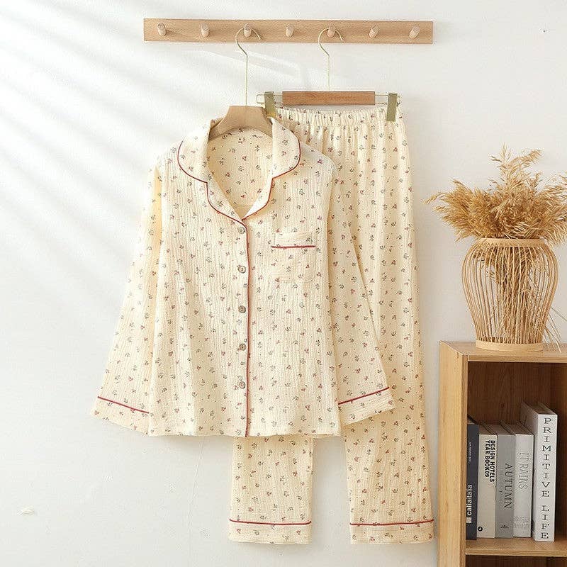 Printed Long Sleeve Pajama Set