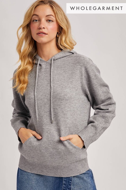 Bluivy - WHOLEGARMENT KNIT SWEATER HOODIE