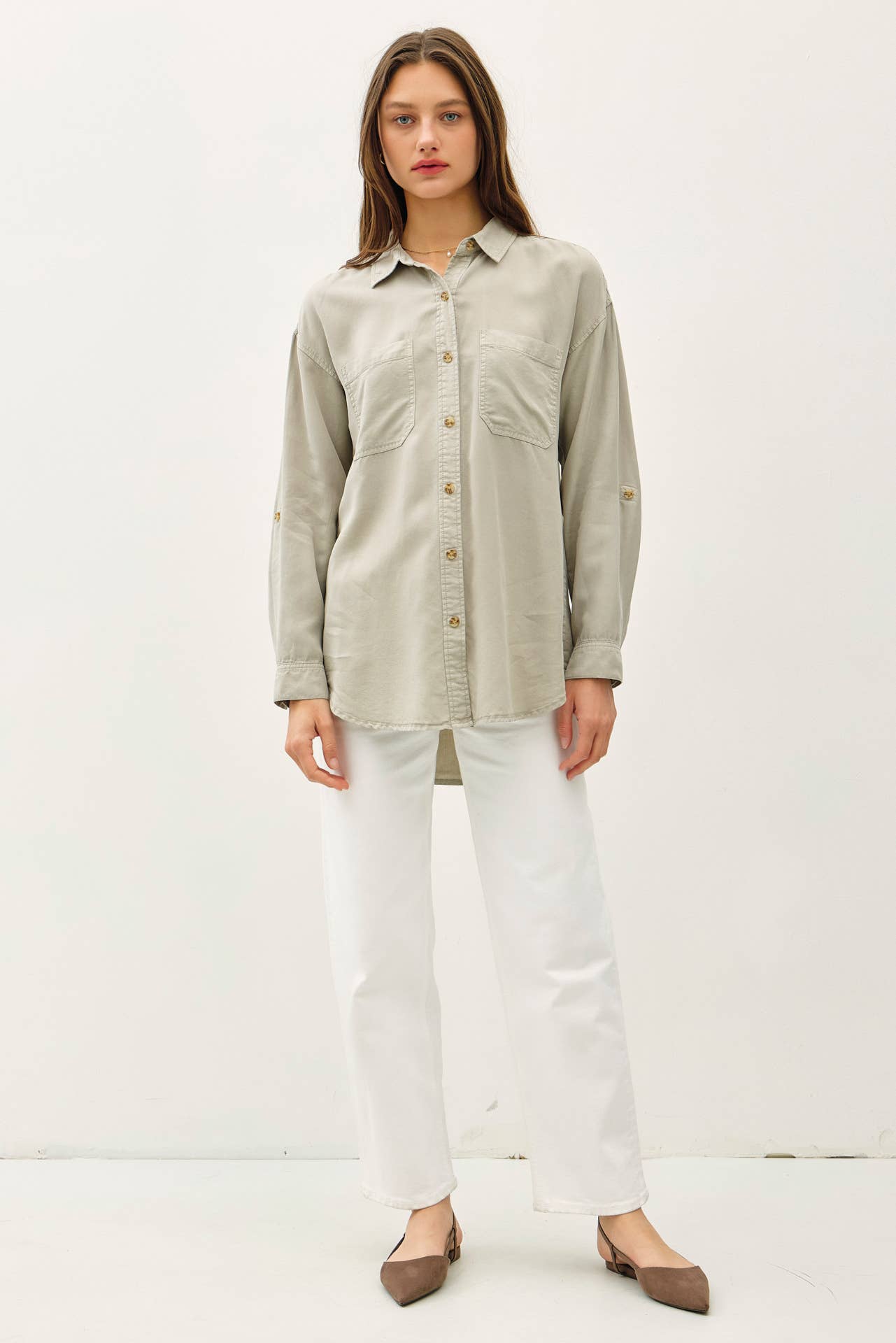 Be Cool - SOFT-WASHED TENCEL OVERSIZED SHIRT