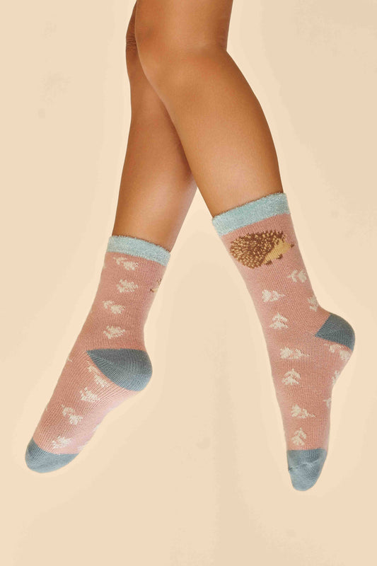 Powder Design inc - US - Happy Hedgehog Cosy Socks - Petal