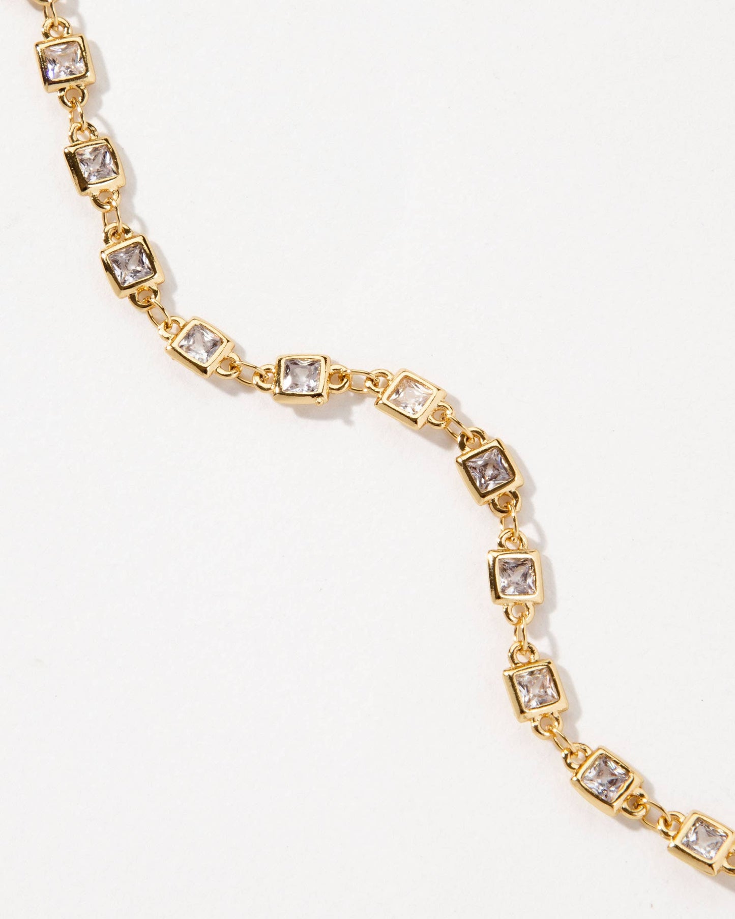 Luna Norte - Grid Spectrum CZ Collar Chain Layering Necklace