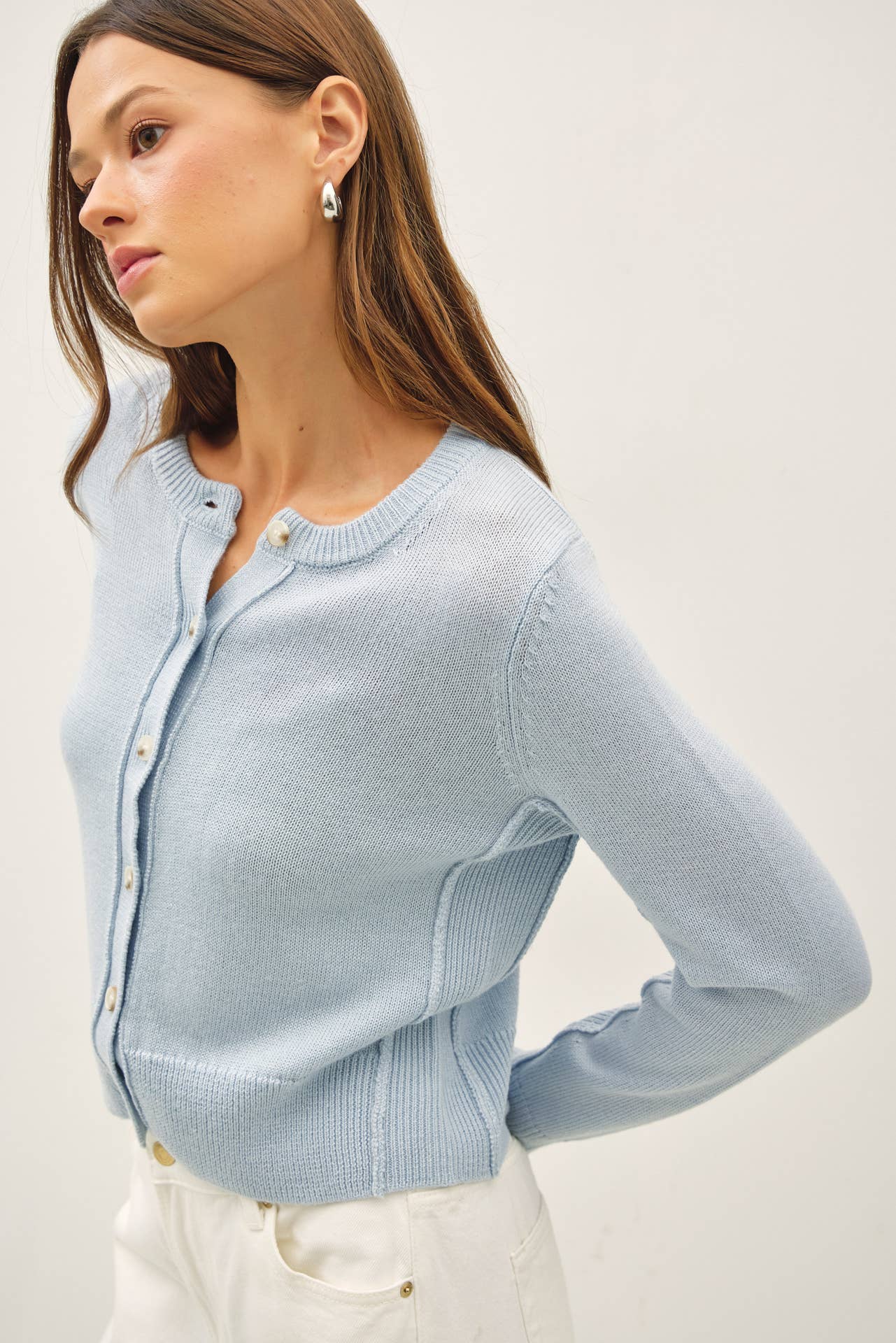 Be Cool -  WOOL BLENDED CLASSIC CUT BUTTON UP CARDIGAN