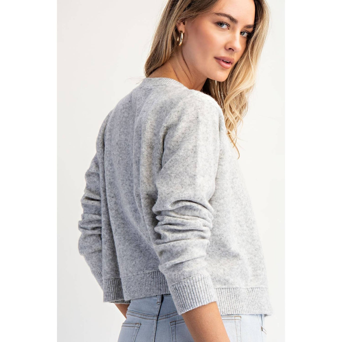 COTIERRA - SOLID CASHMERE CARDI