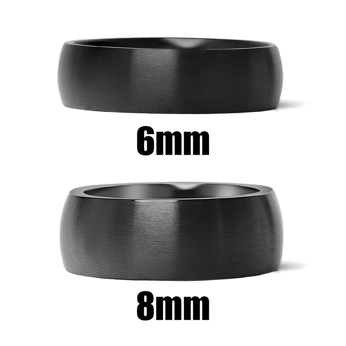 Black Matte Stainless Steel Ring - WJW