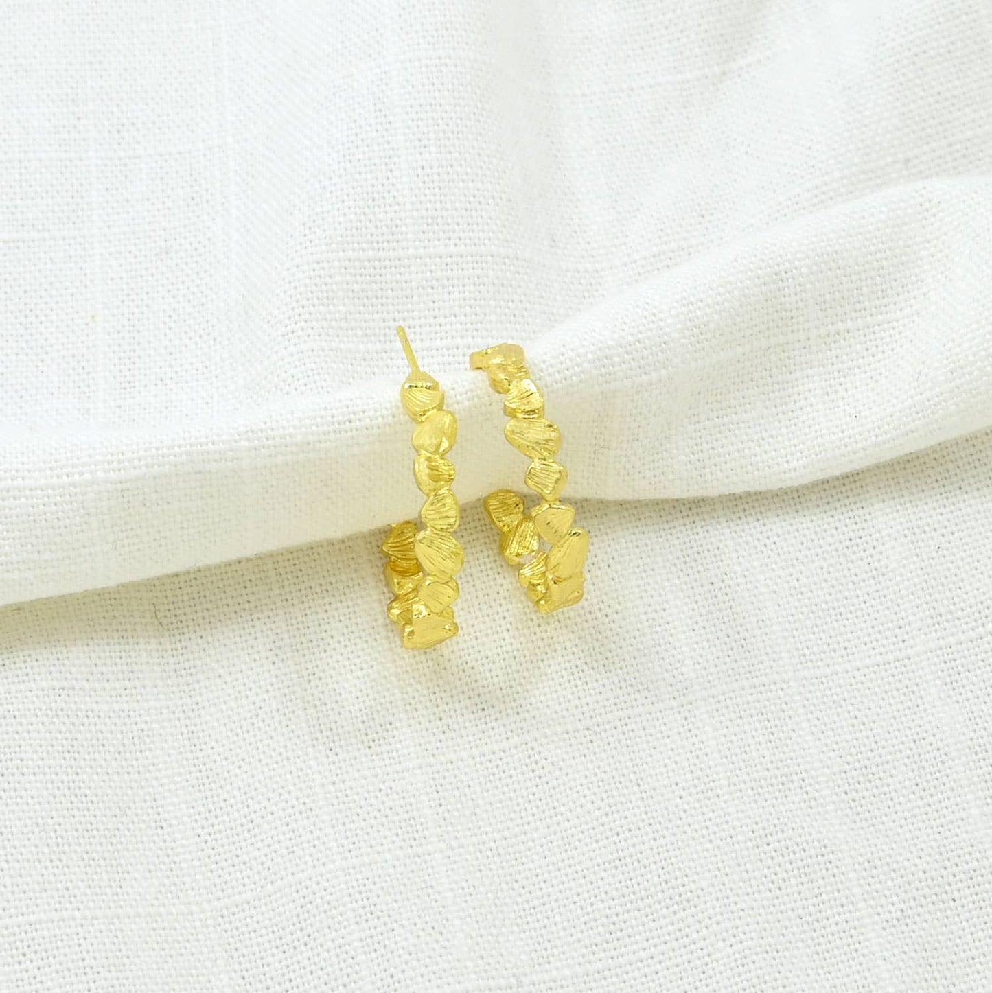 Schmuckoo Berlin - Nugget Hoop Earrings Gold