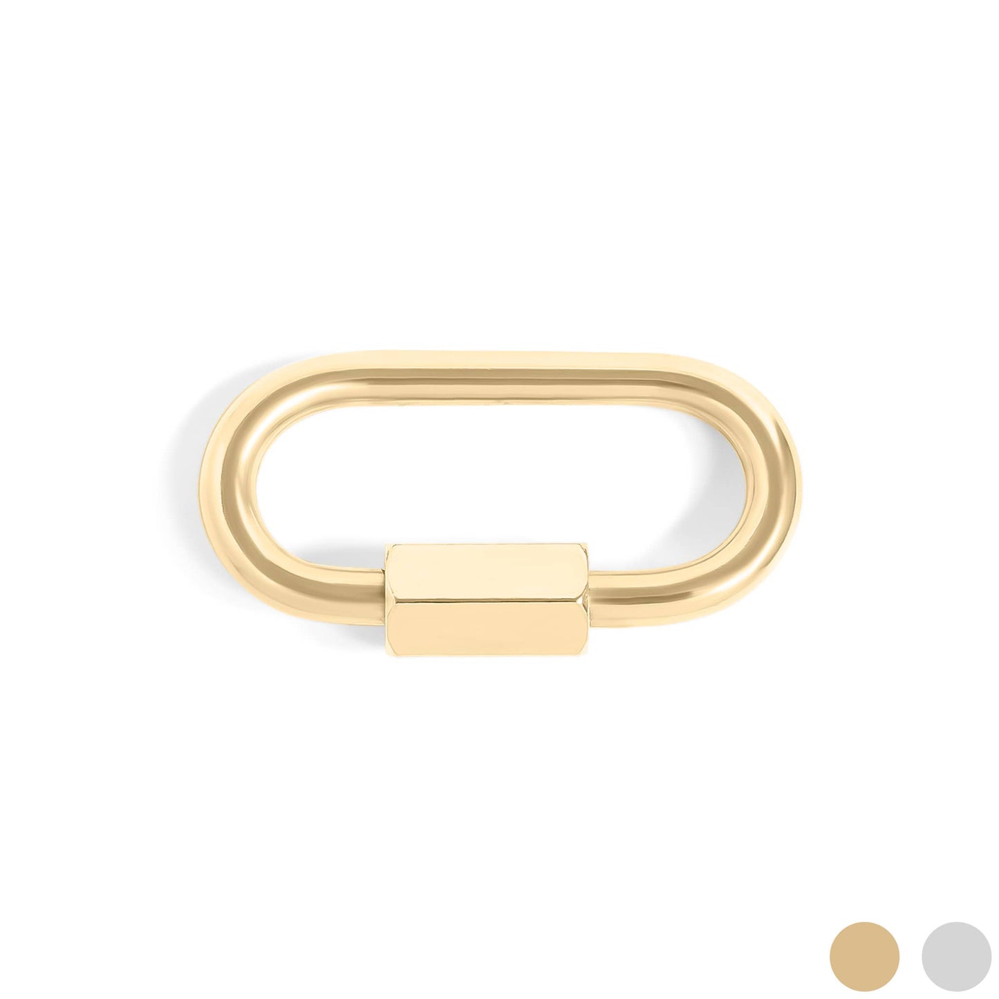 18K Gold PVD Classic Carabiner Charm Holder Clasp