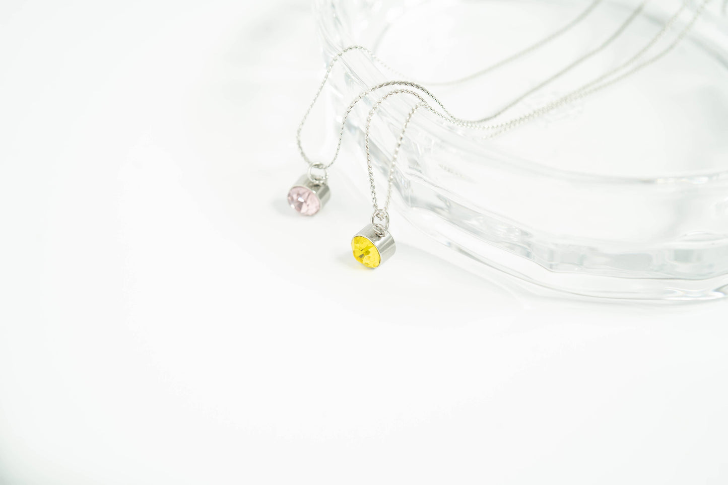 Stainless Steel Round Birthstone Charm (8mm)