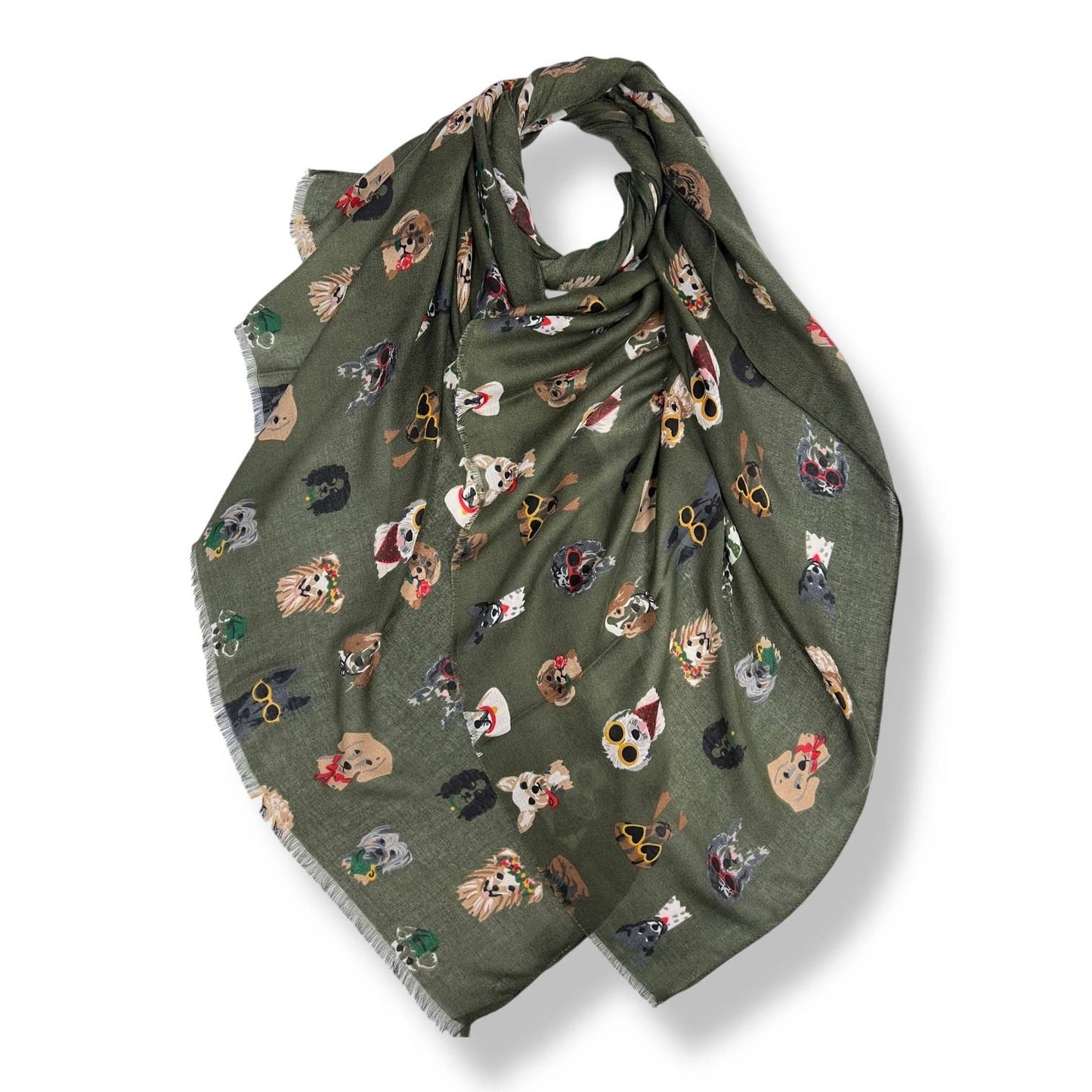 London Scarves - Festive dog print scarf