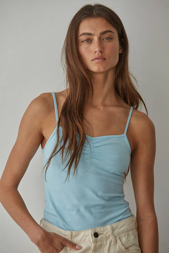 By Together - L8502 | Knit Cotton Spandex Jersey V-Neck Cami Top
