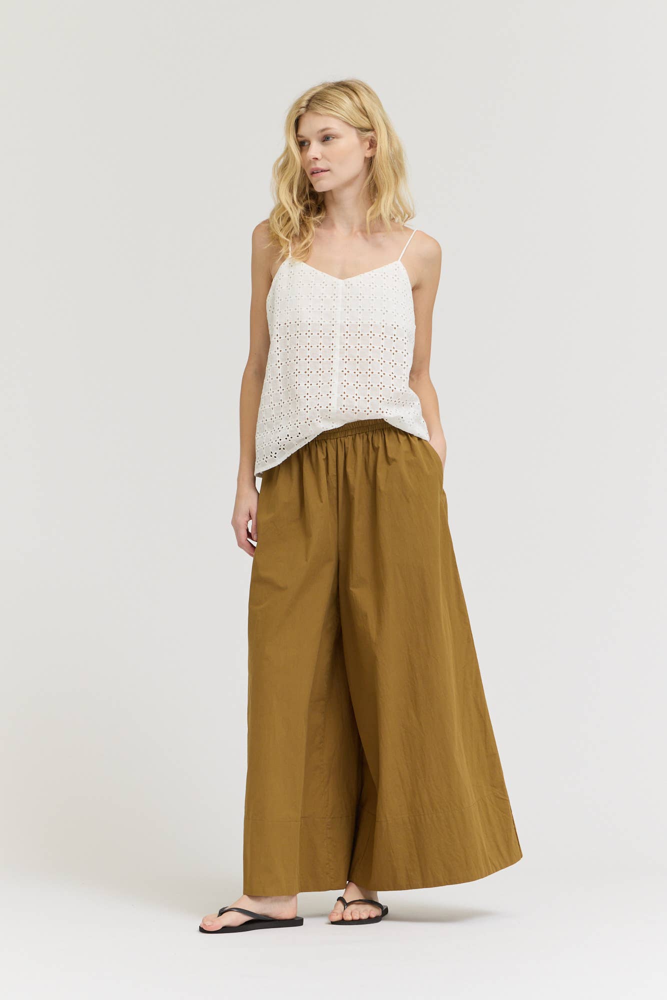 Grade & Gather - 50951 - POPLIN COTTON CULOTTE PANTS