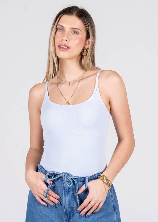 Bamboo Rib Low Cut Cami - Crest Moi