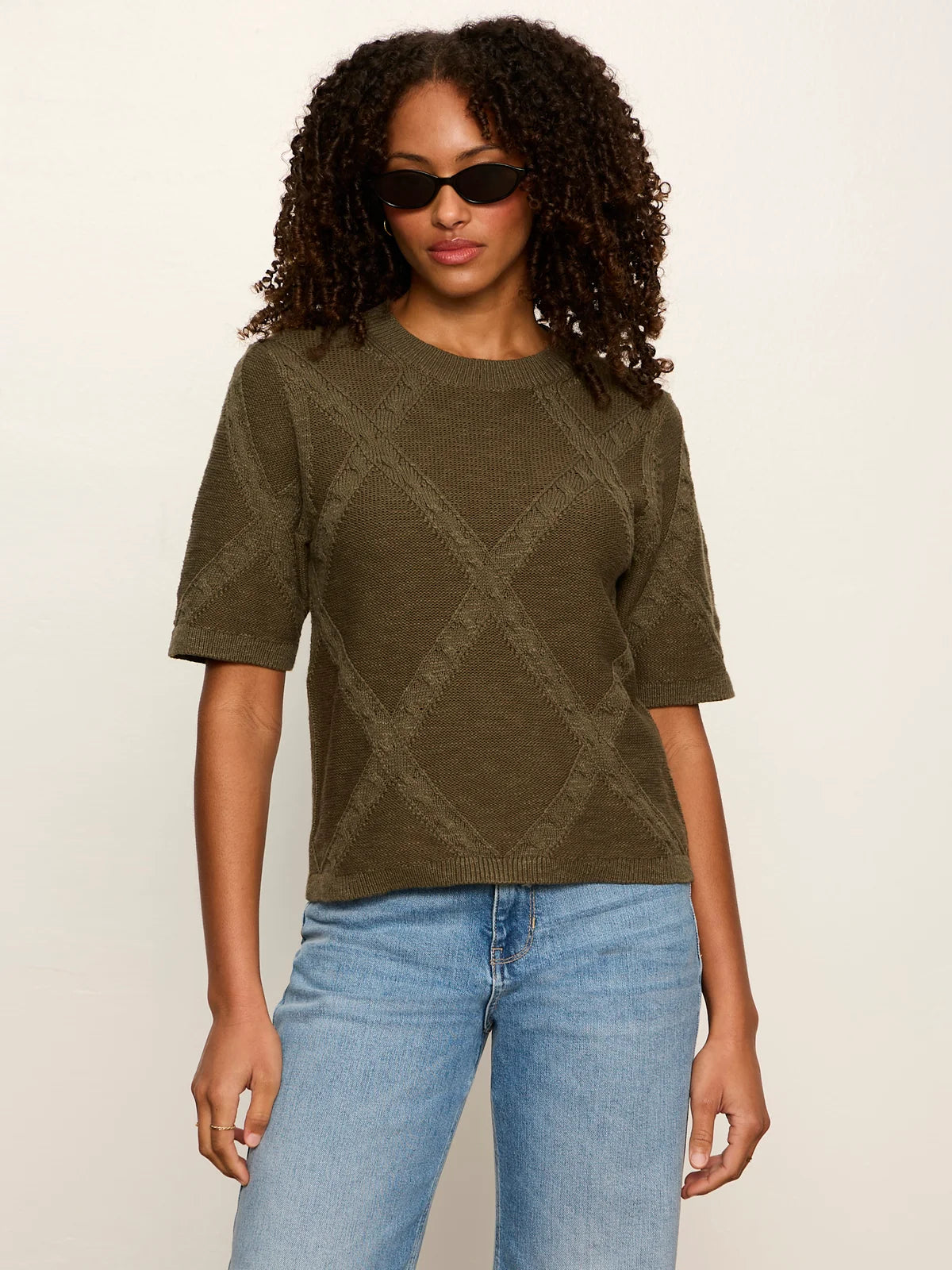 DIAMOND STITCH SWEATER TEE -  SANCTUARY