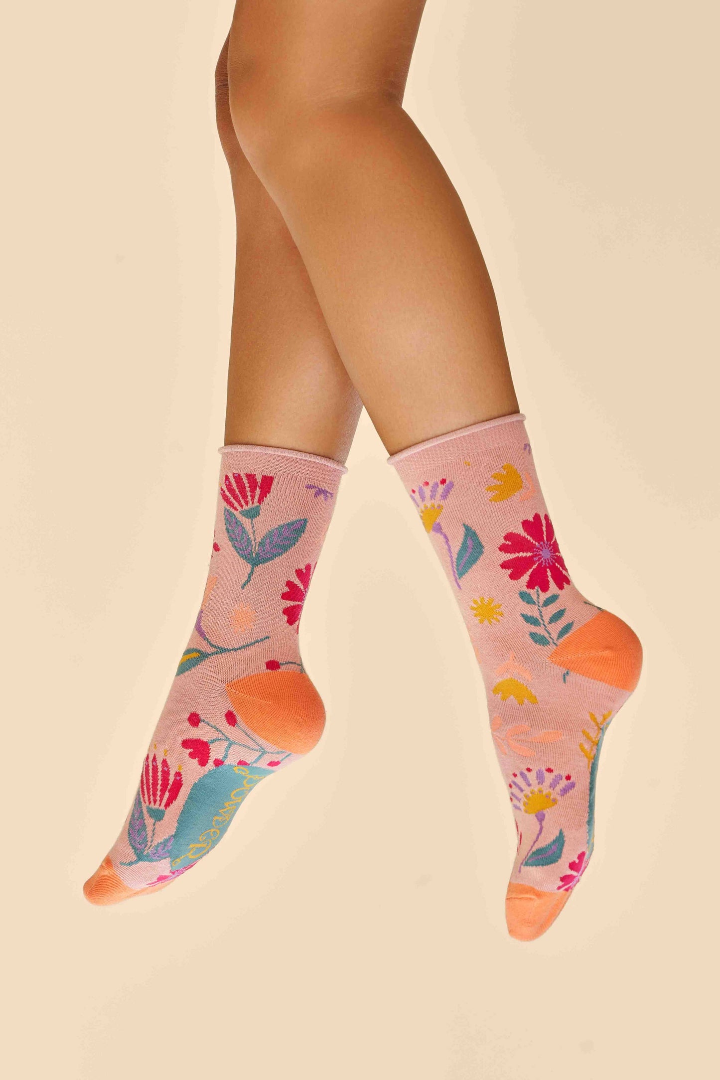 Powder Design inc - US - Watercolour Flowers Ankle Socks - Petal