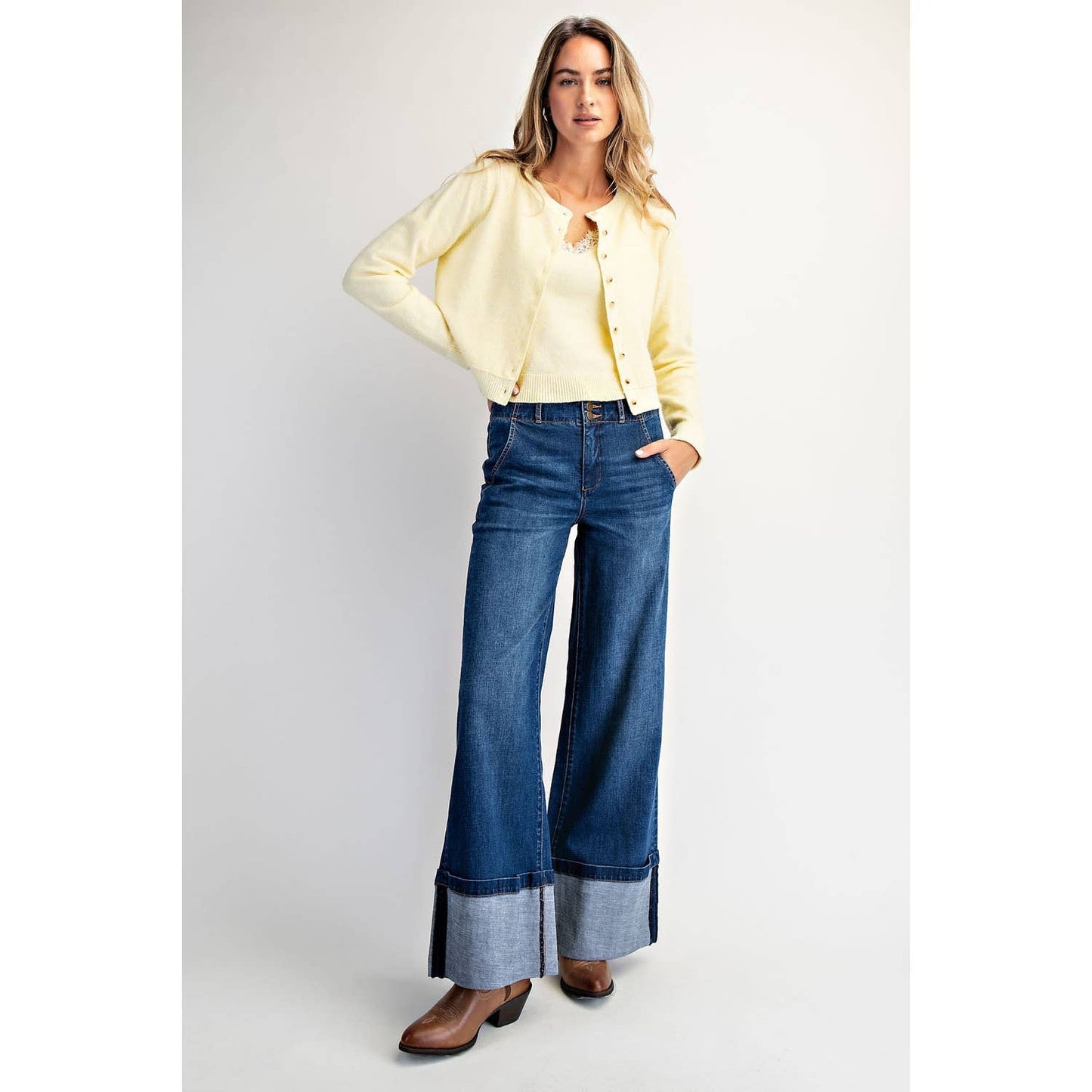 COTIERRA - SOLID CASHMERE CARDI