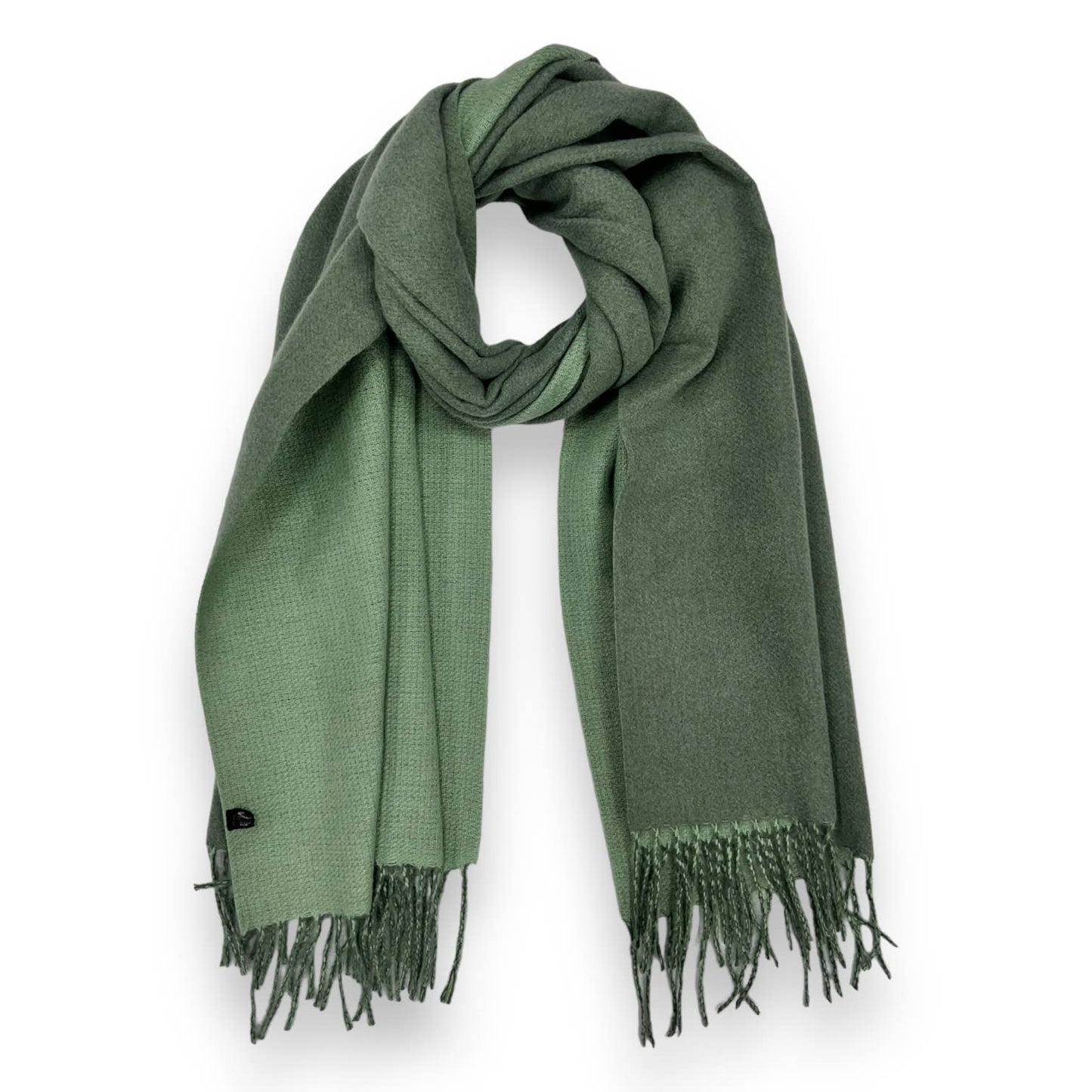 London Scarves - Reversible two tone coloured plain cashmere blend scarf