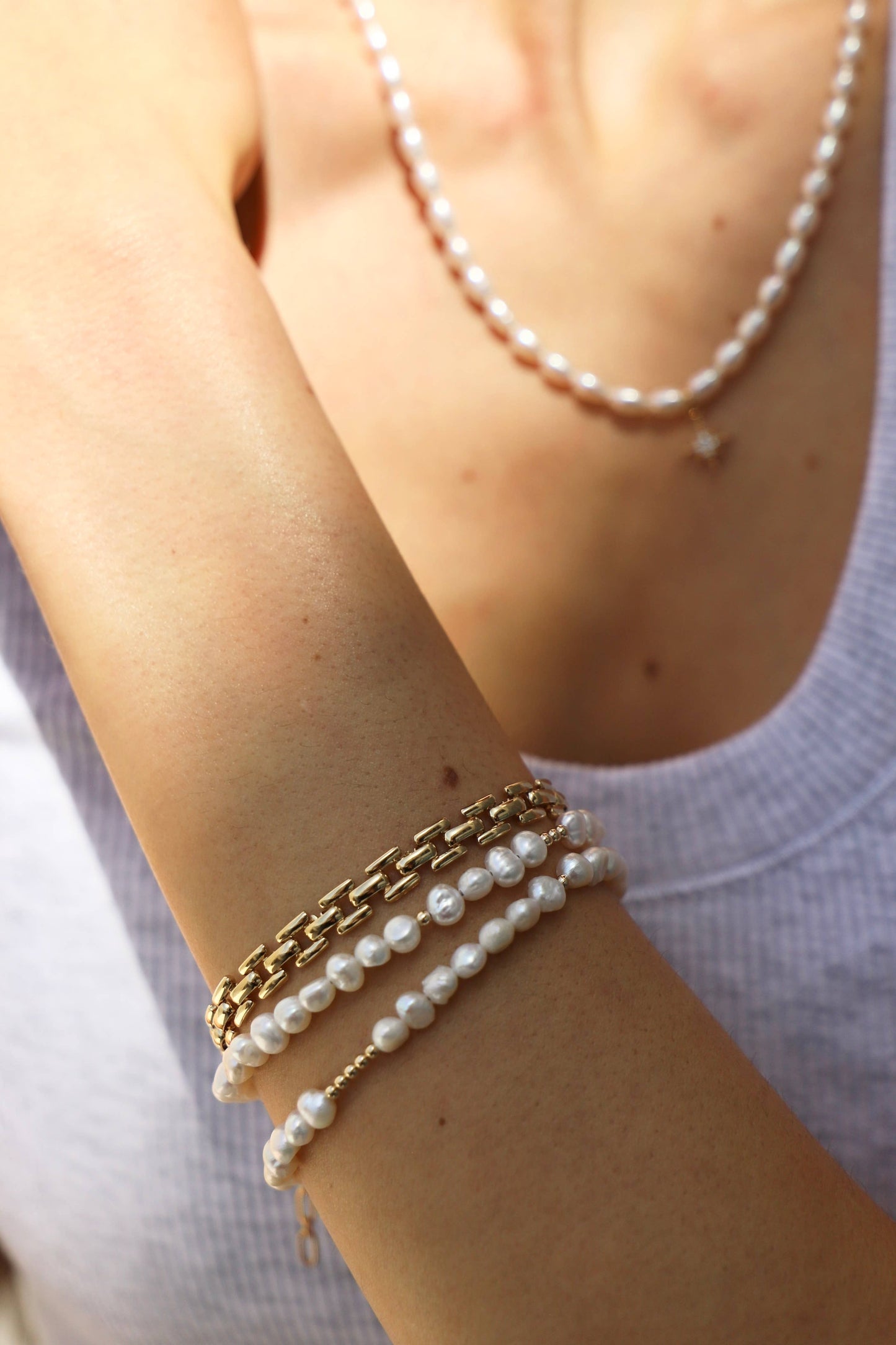 Katie Waltman Jewelry - PEARL DOUBLE WRAP BRACELET