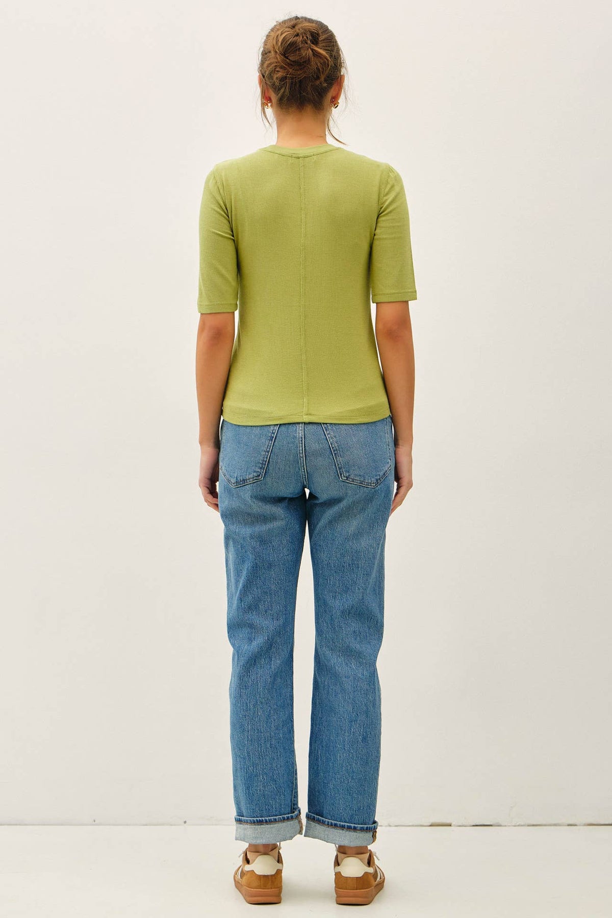 Be Cool - [NEW COLOR]MODAL CLASSIC RIBBED CREWNECK SHORT SLEEVE TOP