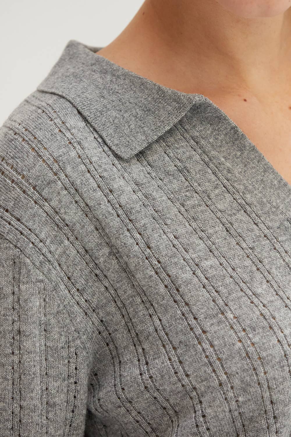 Crescent - CT9055 - Saman Pointelle Knit Polo Top