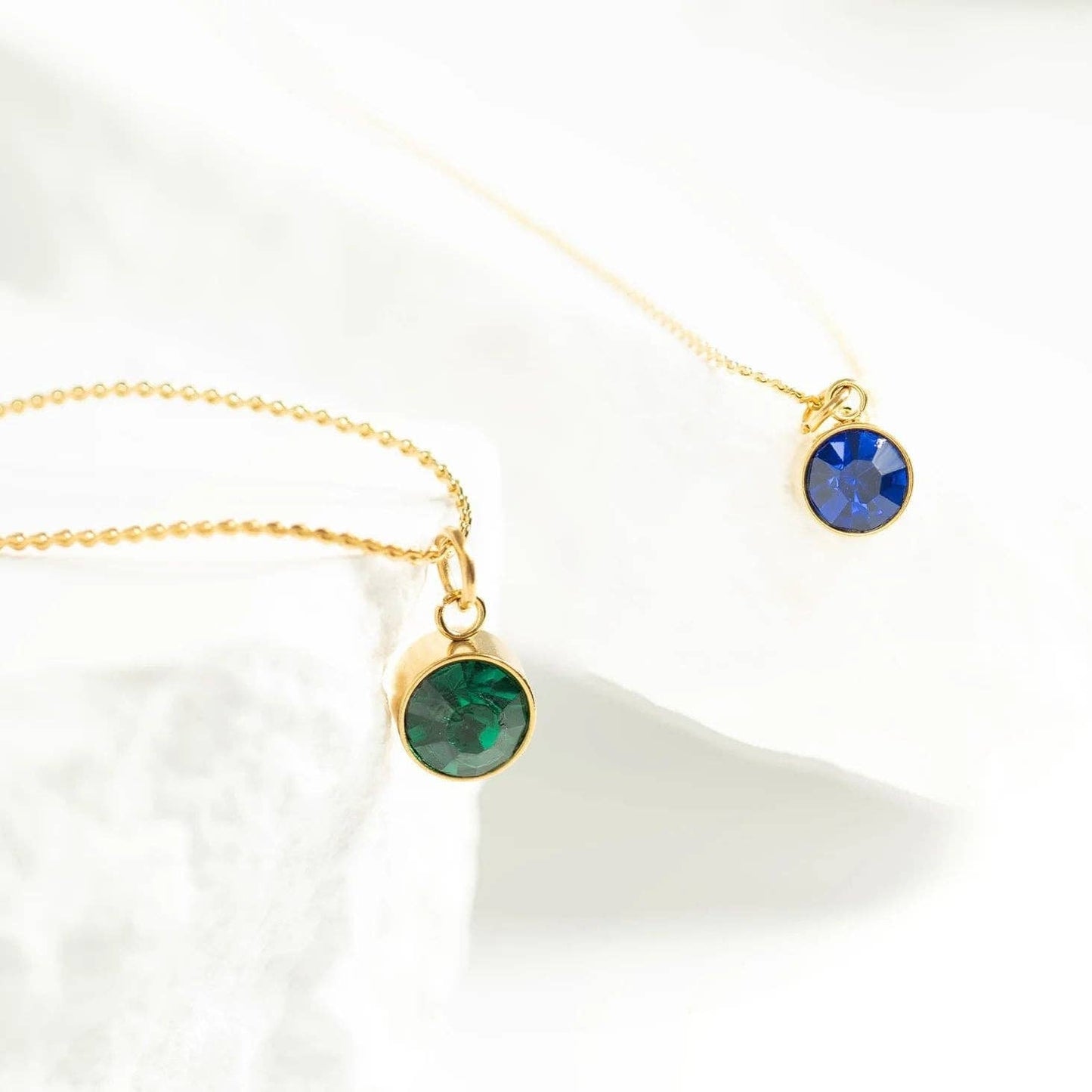 18K Gold PVD Round Birthstone Charm (8mm)