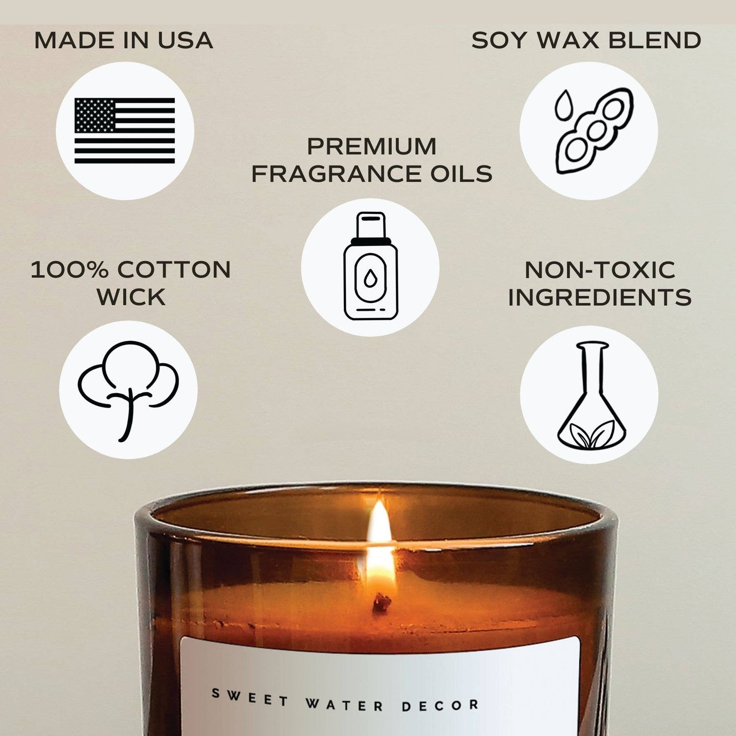 Sweet Water Decor - Warm and Cozy 11 oz Soy Candle - Christmas Home Decor, Gifts