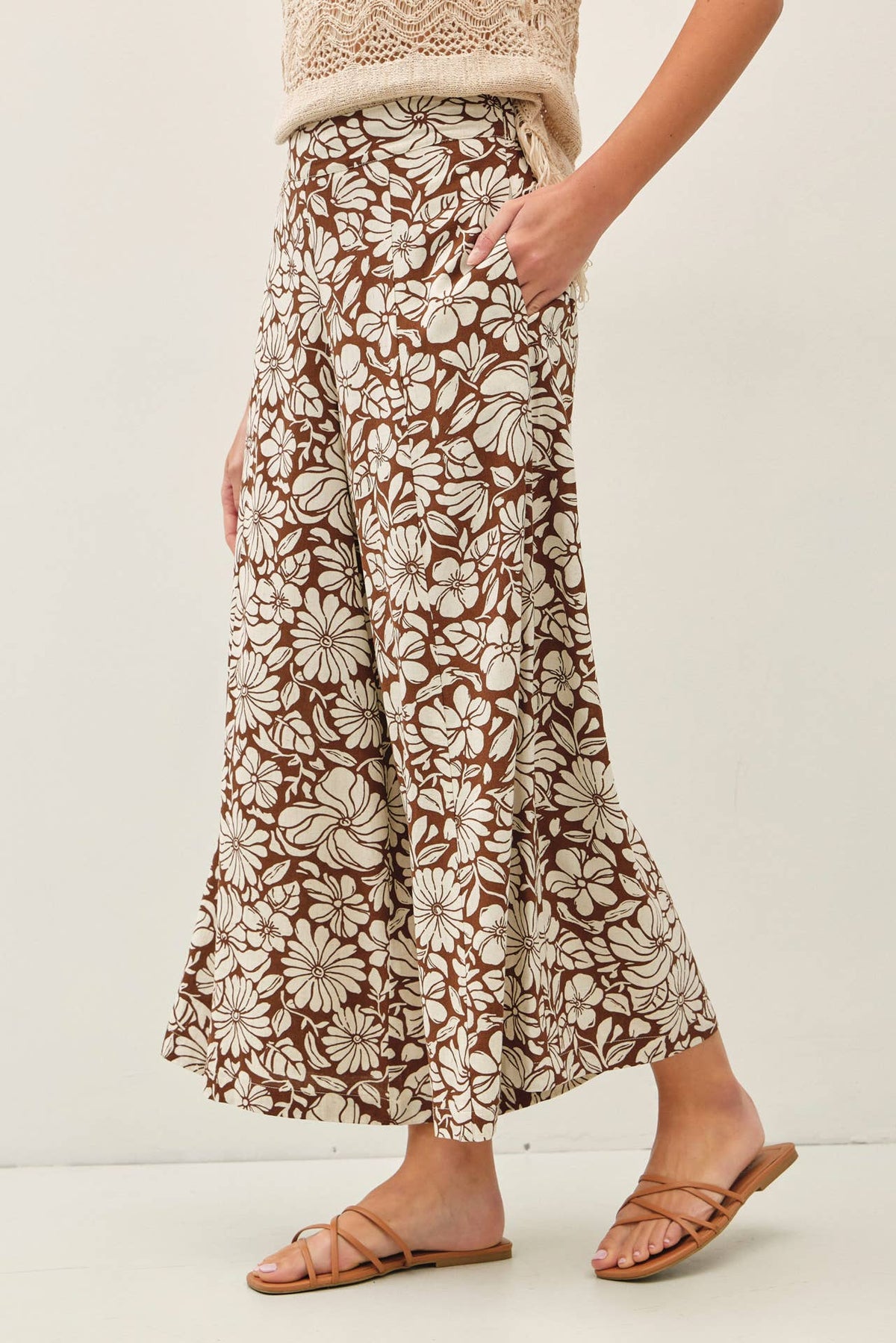 Be Cool - BLOOM WIDE LEG CROPPED PANTS