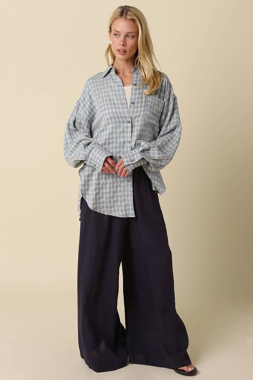 Jerri Linen Wide-Leg Pants - Olivaceous