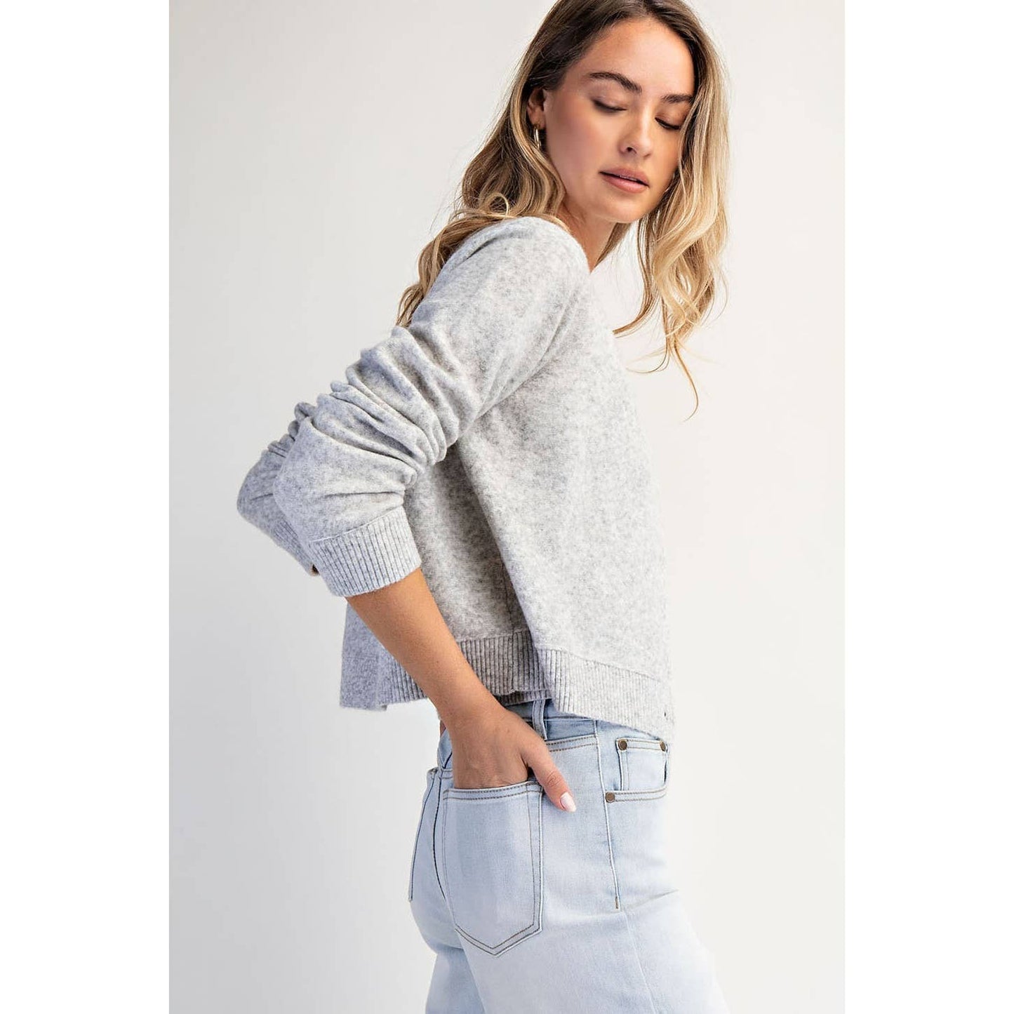 COTIERRA - SOLID CASHMERE CARDI