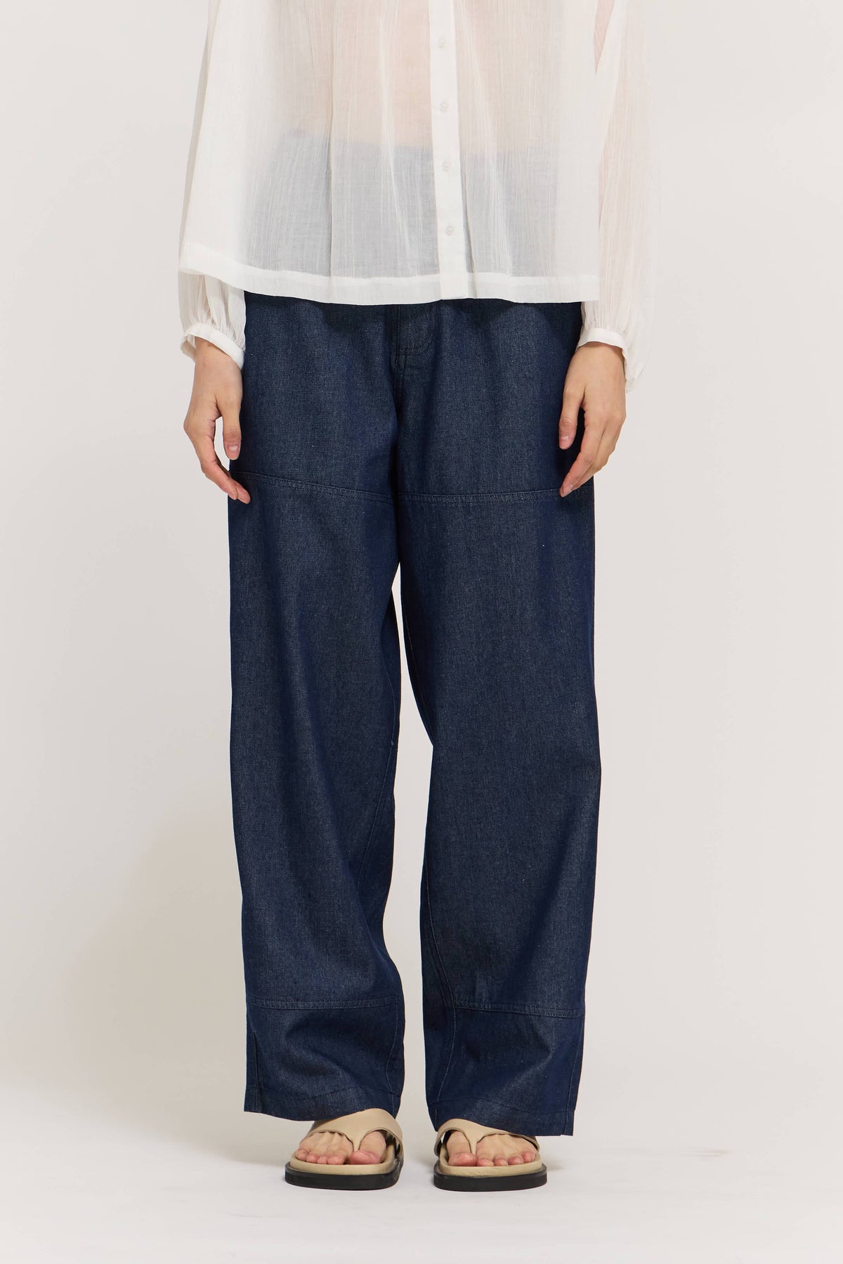 Grade & Gather - 50727AD - HIGH RISE BALLON FIT DENIM PANTS