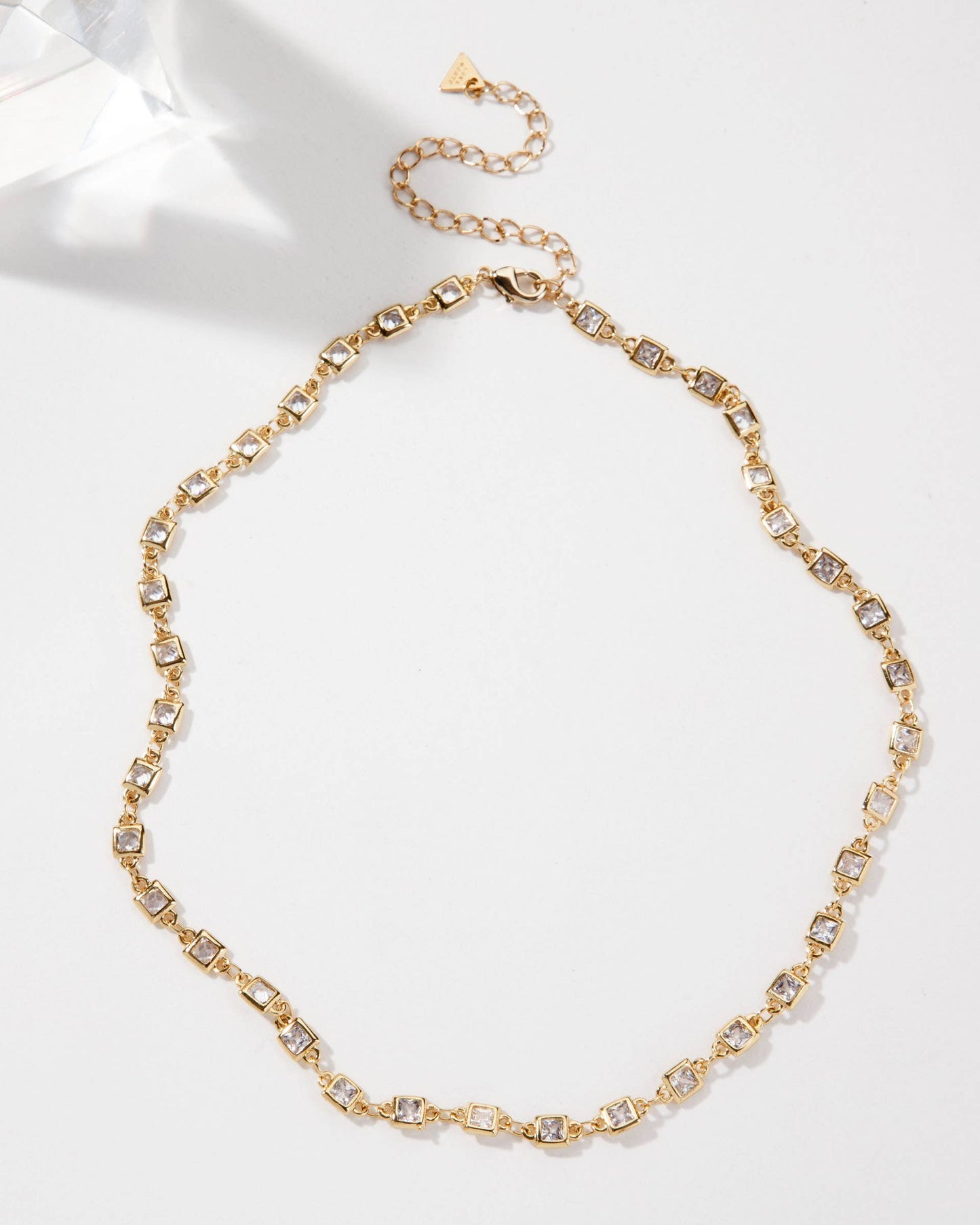 Luna Norte - Grid Spectrum CZ Collar Chain Layering Necklace