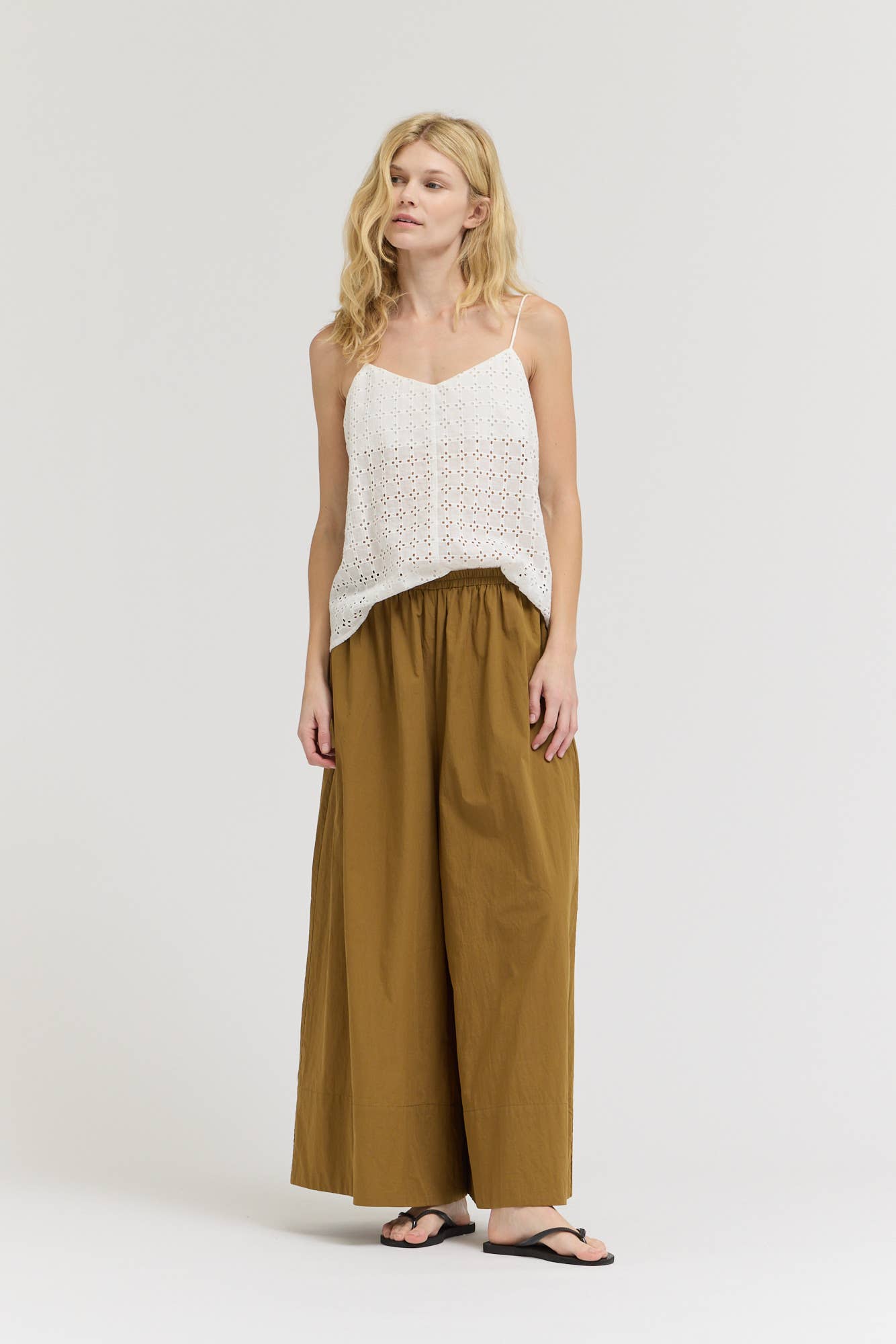 Grade & Gather - 50951 - POPLIN COTTON CULOTTE PANTS