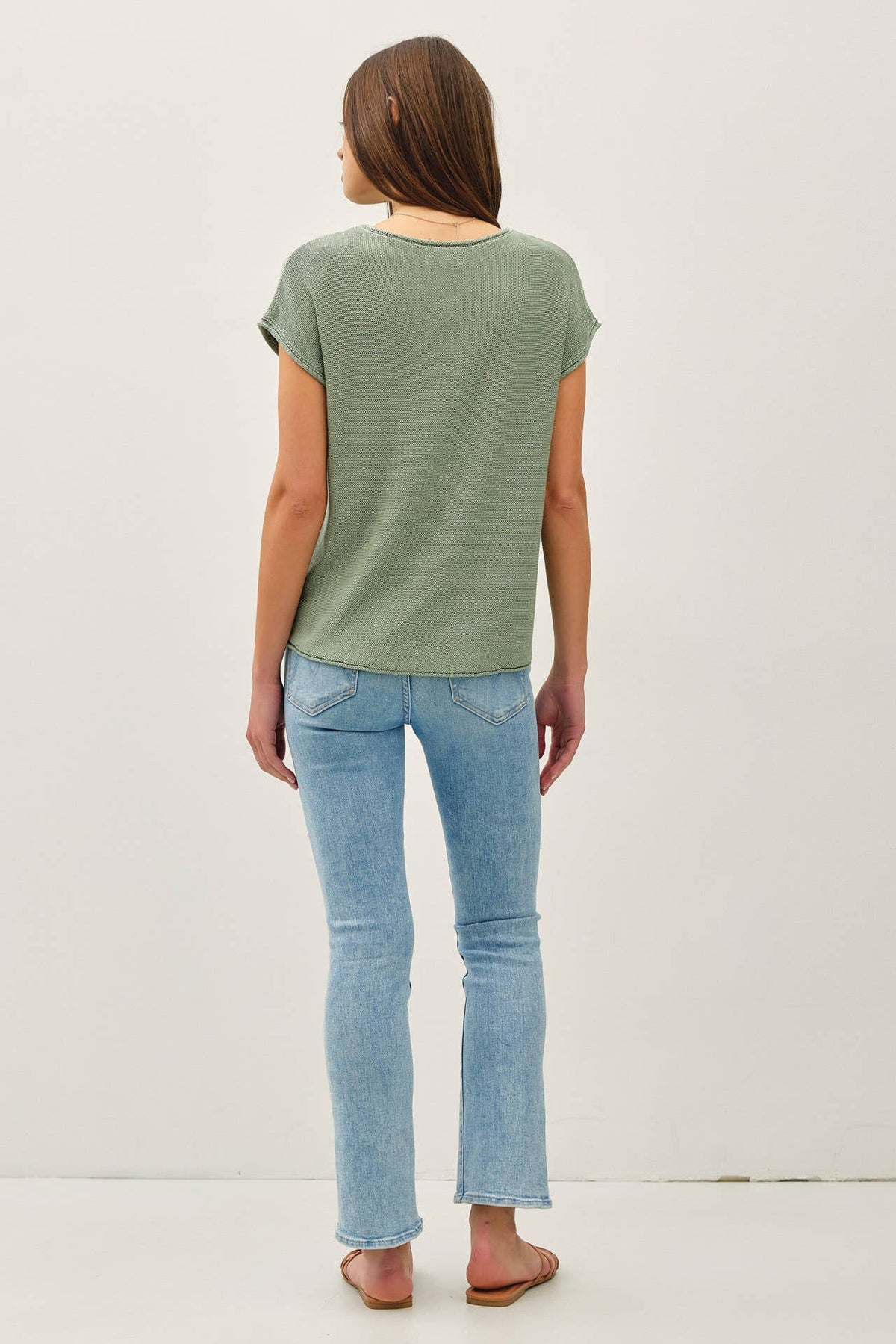 Be Cool - BOXY SHORT SLEEVE SWEATER W RAW SEAM