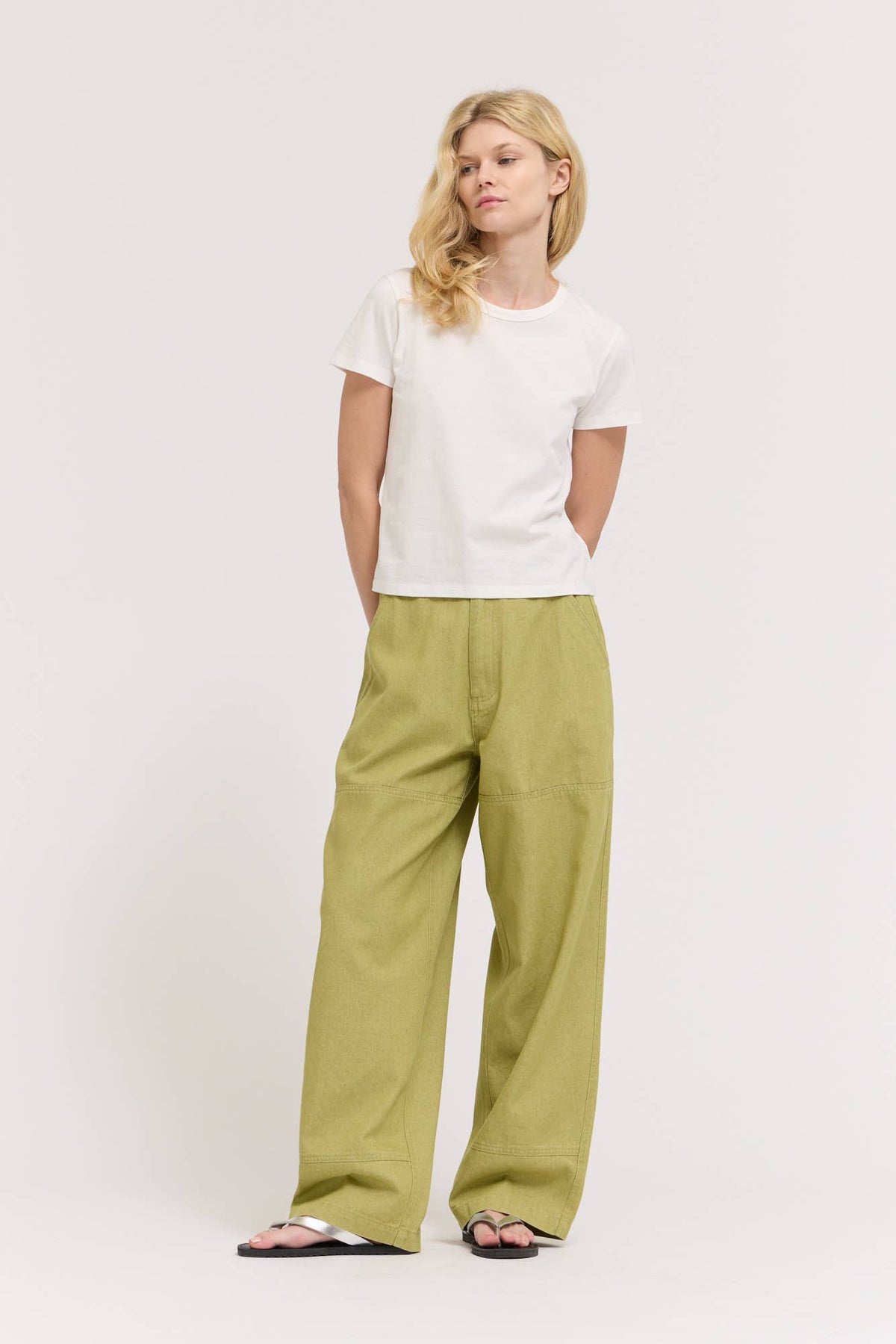 Grade & Gather - 50727AD - HIGH RISE BALLON FIT DENIM PANTS