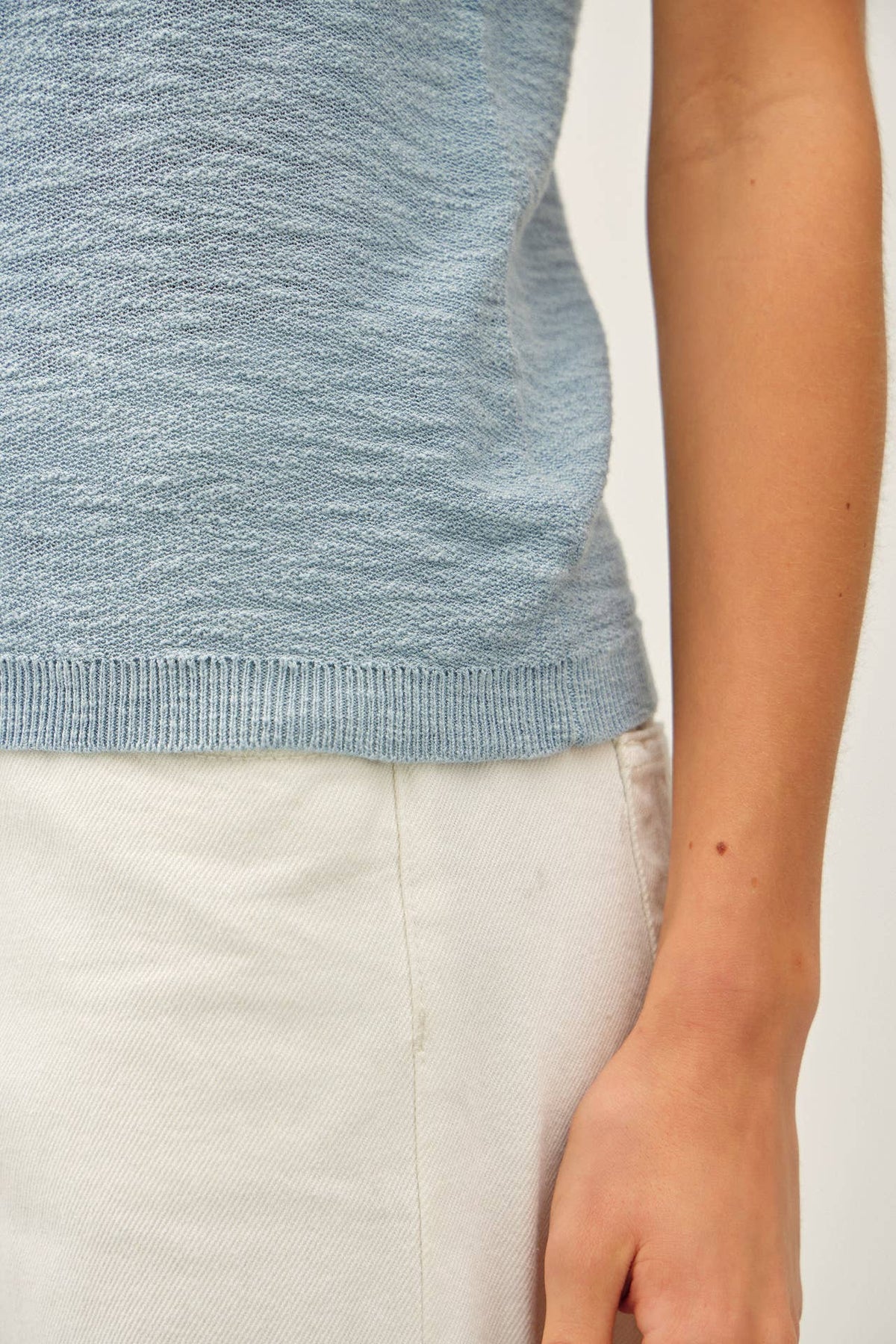 Be Cool - [NEW COLOR]ROUND NECK SLEEVELESS SLUB KNIT TOP