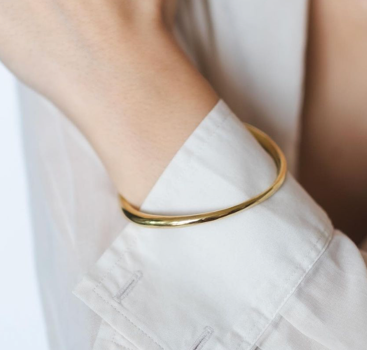 Sofia-Hinge Bangle 14K Gold  Waterproof- PVD plated