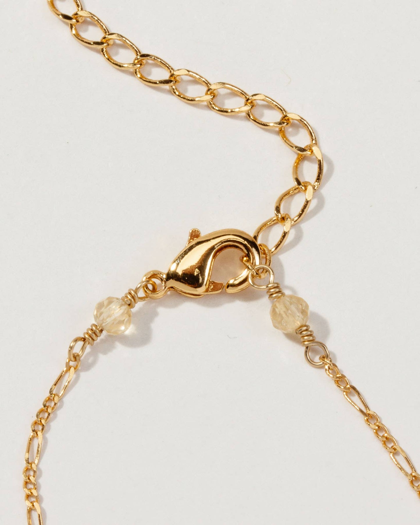 Luna Norte - Bermuda Triangle Dainty Collar Necklace- Citrine
