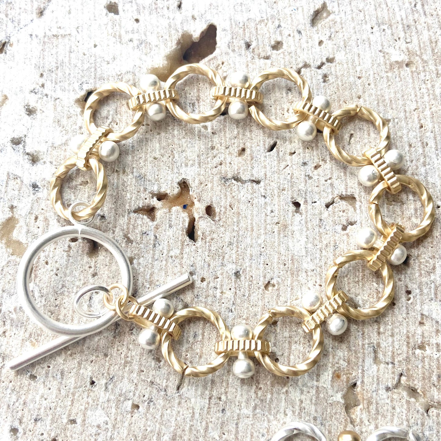 Matte Gold, Silver Bracelets