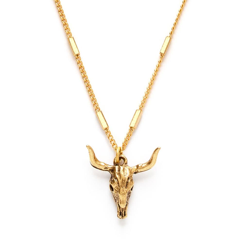 Amano Studio - Longhorn Skull Necklace