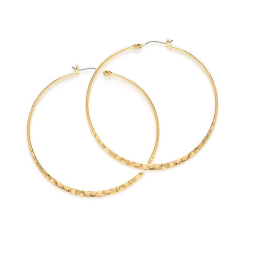 Amano Studio - 1.5" Hammered Hoop Earrings