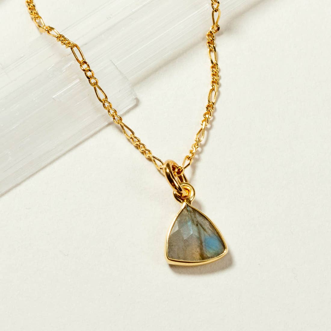 Luna Norte - Bermuda Triangle Dainty Collar Necklace- Labradorite