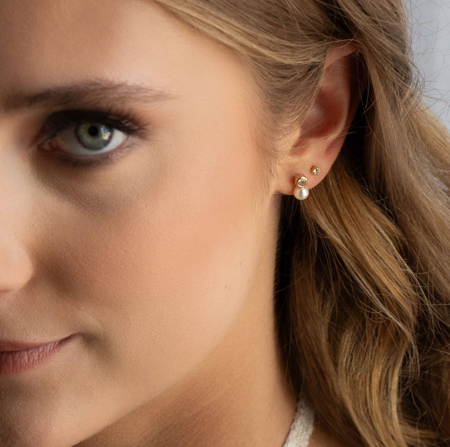 Amano Studio - Pearl + Crystal Stud Earrings