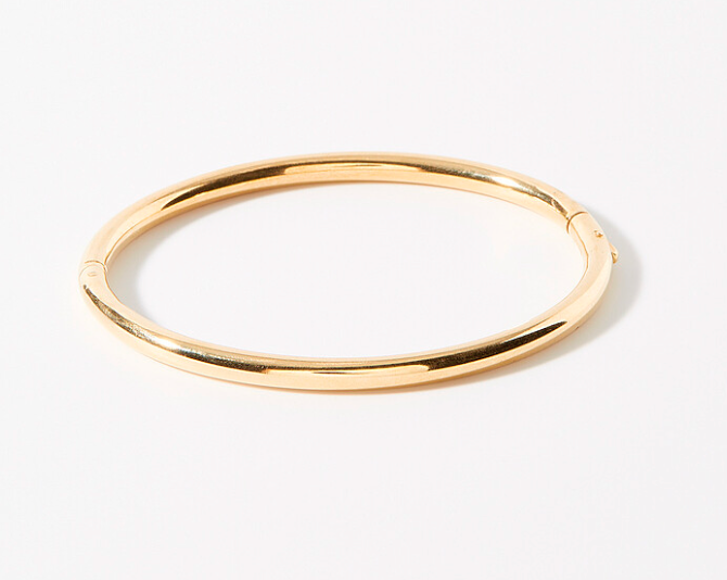 Sofia-Hinge Bangle 14K Gold  Waterproof- PVD plated