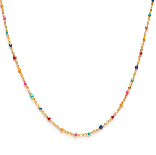 Multi Colored Enamel Chain -  Amano Studio