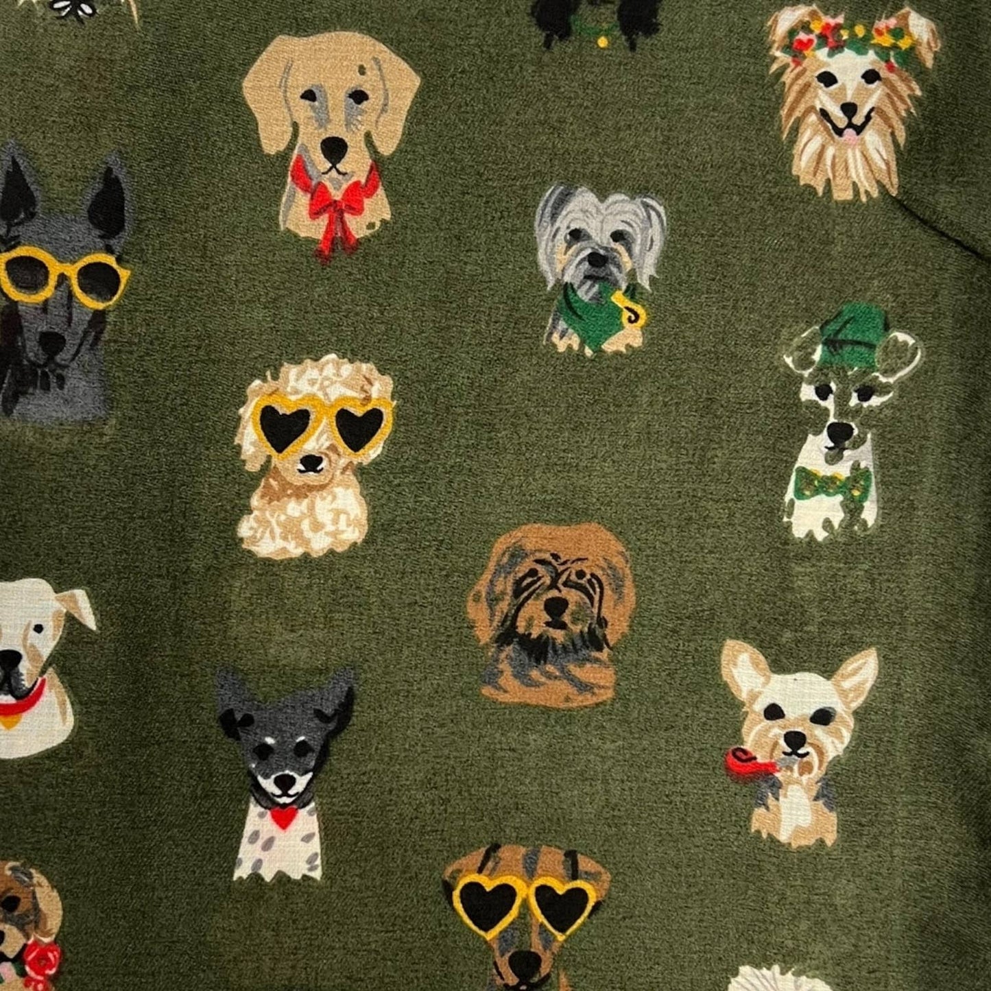 London Scarves - Festive dog print scarf