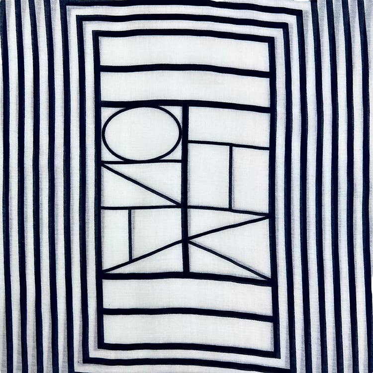 London Scarves - Geometric Printed Scarf - Rectangle Print