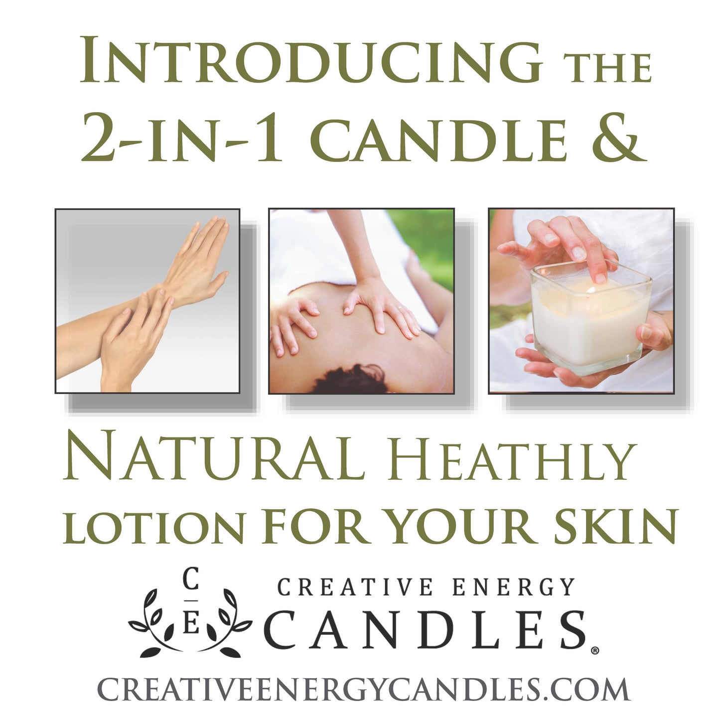 Creative Energy Candles - Hannah Lily, Rose & Grapefruit: 2-in-1 Soy Lotion Candle