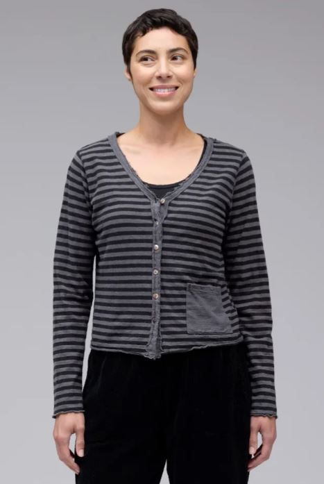CUT LOOSE CROP POCKET CARDI