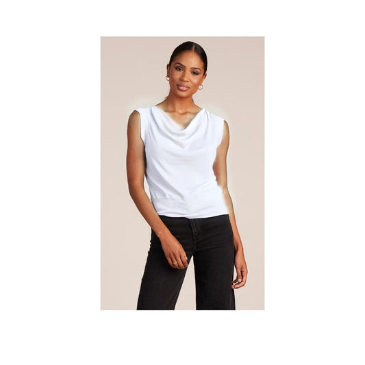 COWL NECK SLEEVELESS TOP